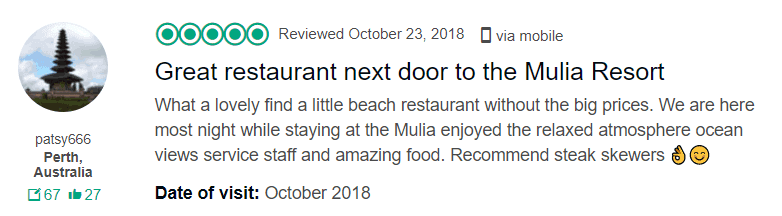 nusa dua restaurants | nusa dua beach grill | review